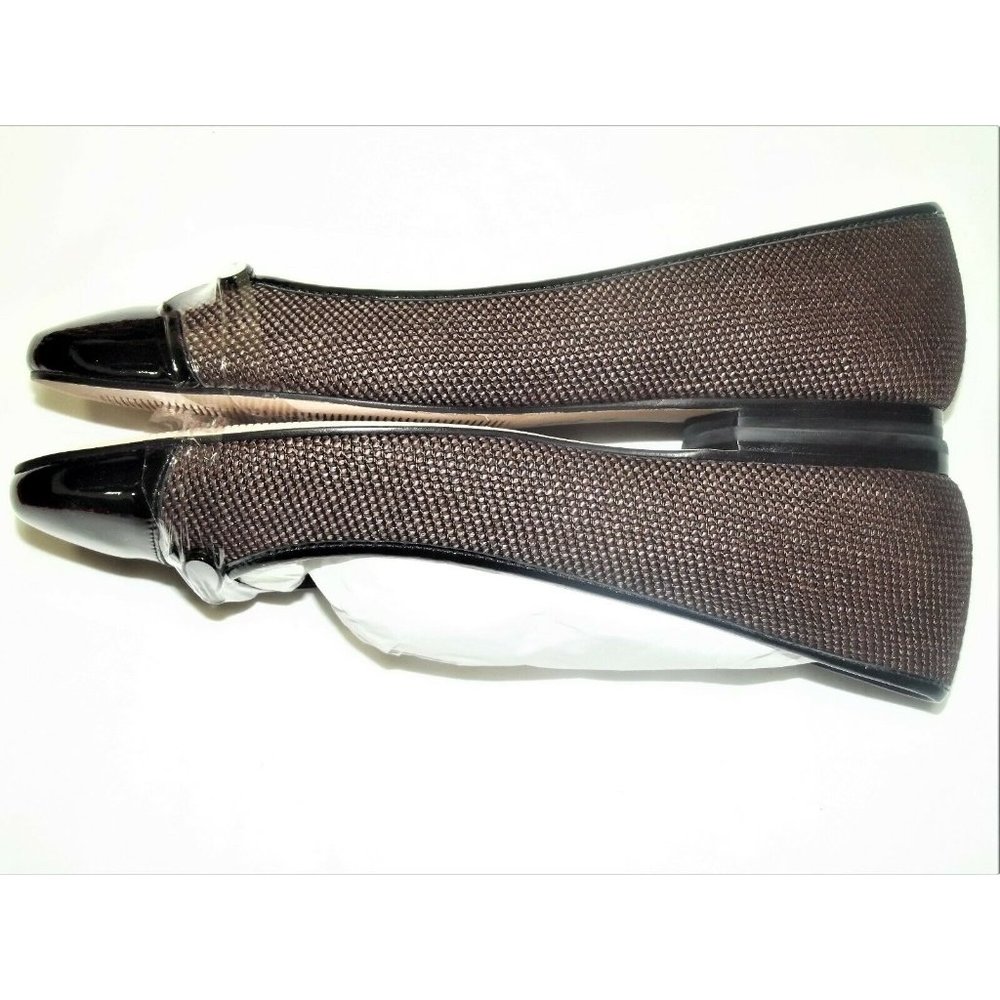 NIB TALBOTS BUFFY6 BLACK/BROWN BALLET 9M SHOES $88